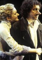 Claire Price as Roxanne and Stephen Rea as Cyrano