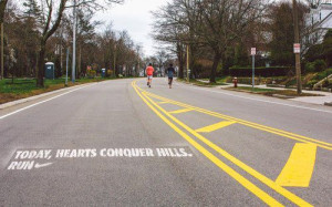Today, hearts conquer hills. Run.