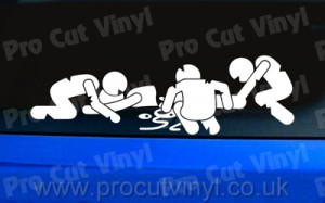 Zombies Eating Sticker Car Van Bumper Window Vinyl Decal Graphic Ref