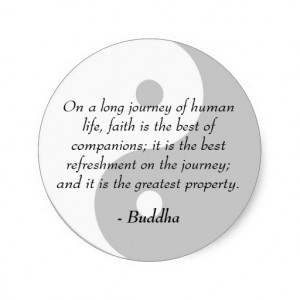 Famous Buddha Quotes - Power of Faith Classic Round Sticker