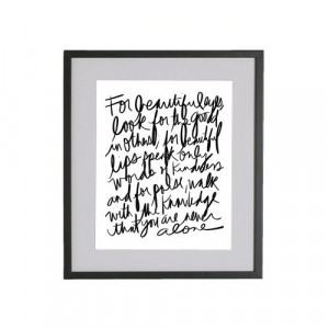 Hepburn Quote Print, Typography Art printable, black and white quote ...