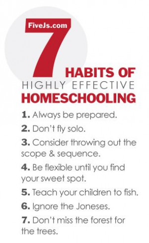habits of highly effective homeschooling from fivejs.com (Post has ...