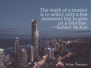 The mark of a master is to select only a few moments but to give us a ...
