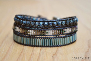 Bohemian Leather Wrap Bracelet // Friendship Bracelet // by Gomeow, $ ...