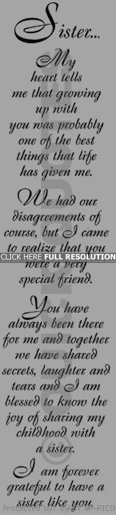 sister birthday quotes, cute, best, sayings, speech