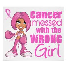 Breast Cancer Awareness | Messed With Wrong Girl Cartoon Breast Cancer ...