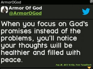 when u focus on GOD's promises..