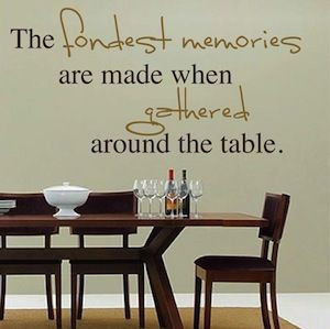 ... around the table. Dining Room Wall Quotes | TrendyWallDesigns.com