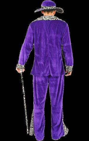 Purple Pimp Costume And Hat