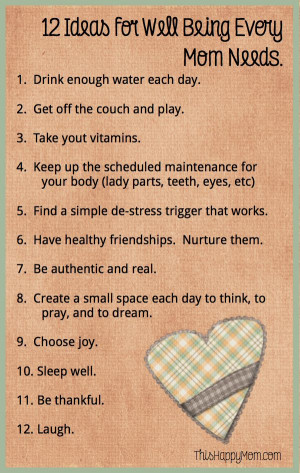 12 Simple Ideas for Well-Being. These are easy to incorporate into the ...