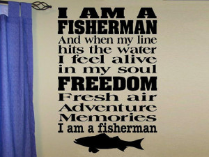 Fishing Quotes For Men Vinyl wall decal quote