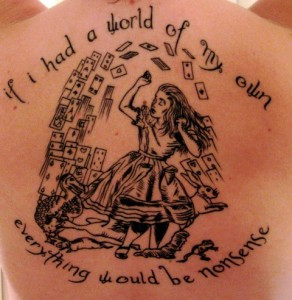 ... is also a whole website dedicated to literary tattoos, Contrariwise