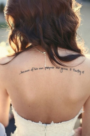 Quotes Tattoos on Upper Back for Women