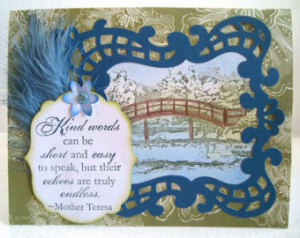 Mother Teresa quote, swans, bridge over the river, landscape serenity ...