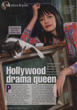 Paget Brewster Paget and her Cat