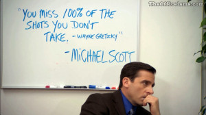 Michael Scott Wayne Gretzky quote Color Wallpaper The Office