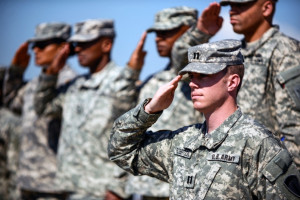 Army Proper Salute U.s. army soldiers attending