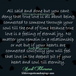 True Love Is An Eternal Feeling..