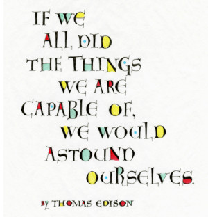 Hand Lettering: Thomas Edison Quote