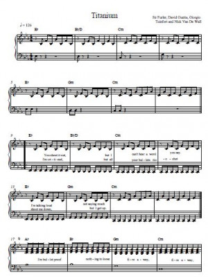 David Guetta Titanium Piano sheet #DavidGuetta #howto #tutorial #piano