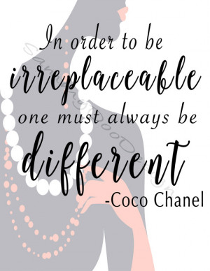 Coco Chanel Quote Print