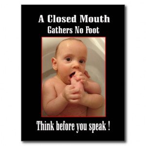 Foot in Mouth - Funny sayings Postcard