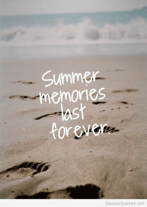 Summer memories quote with picture