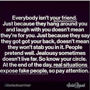Real situations expose fake people.