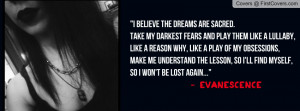 evanescence quote Profile Facebook Covers