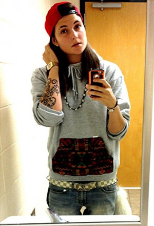 Cool, pulling-off-the-long-hair but tomboy swag.