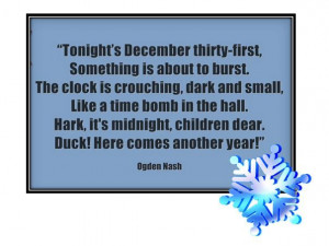 Tonight’s December thirty-first, Something is about to burst. The ...