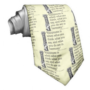 Gandhi Mohandas Mahatma Quote Happiness Quotes Tie