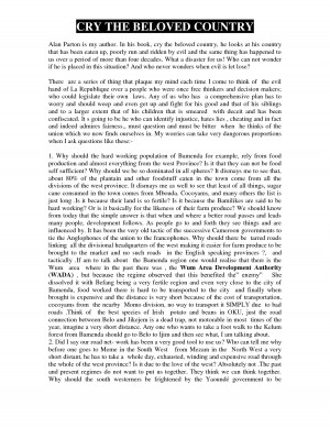 Cry the Beloved Country Movie