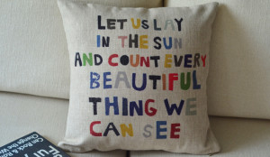 Meaningful Quotes Colorful Letters Pillow Case Cushion Cover Square 18 ...
