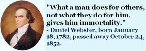 Daniel Webster, born January 18, 1782, passed away October 24, 1852. # ...