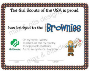 girl scout investiture ceremony certificates