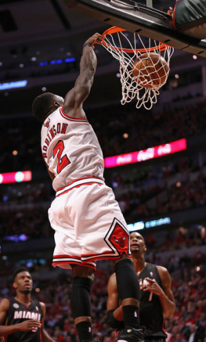 Nate Robinson Nate Robinson #2 of the Chicago Bulls dunks against the ...