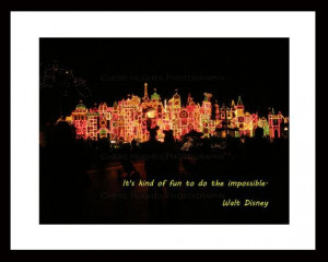 Disneyland Small World Disney Walt Disney Quote Printable Photo by ...
