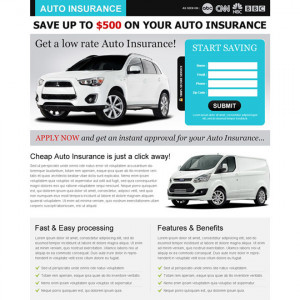 low rate auto insurance clean and minimal squeeze page design Auto ...