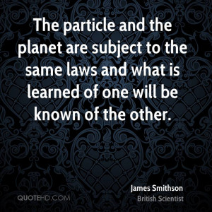 The particle and the planet are subject to the same laws and what is ...