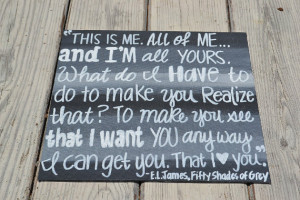 50 Shades of Grey Quote on 12x12 Canvas Panel