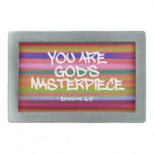 You Are God’s Masterpiece Ephesians Quote Belt Buckles
