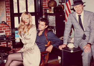 Fringe Cartoon (Anna Torv, Joshua Jackson, and John Noble)