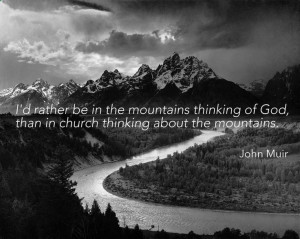 image by Ansel Adams, words by John Muir. //Kindred Event Studio