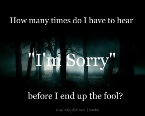 Many Times Do I Have To Hear I’m Sorry: Quote About How Many Times ...