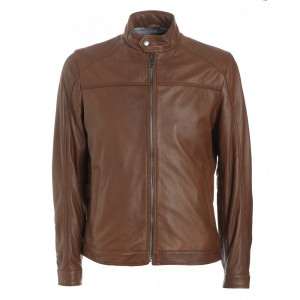 Hugo Boss Brown Leather Jacket