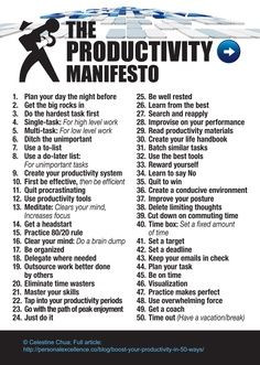 The Productivity Manifesto #personal_excellence #quotes | best stuff