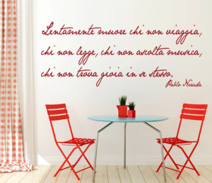 Quotes In Spanish Wall Stickers Pablo Neruda