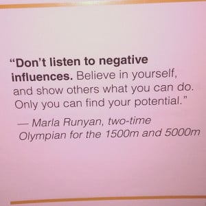 don't listen to negative influences.