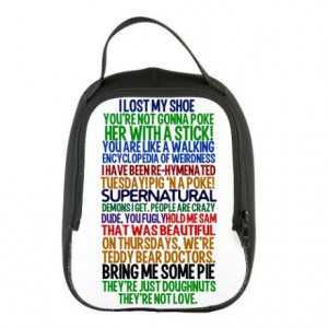 Supernatural TV Show Neoprene Lunch Bag